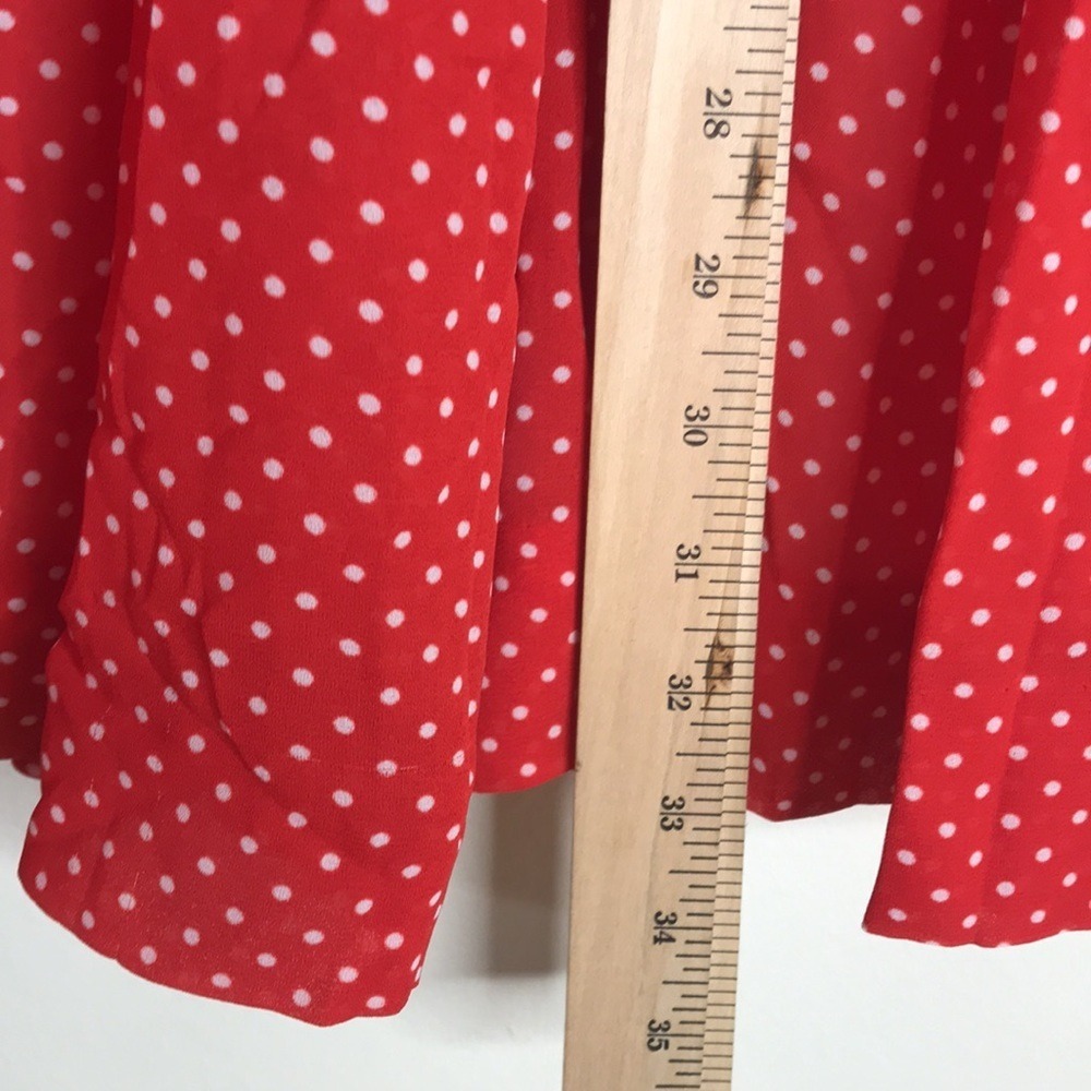 JH Collectibles Women's Pleated A-Line Skirt Red Polka Dot Size 4 - Picture 7 of 10